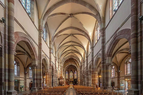 Church Peter and Paul at Obernai, Bas-Rhin, Alsace, Alsace-Champagne-Ardenne-Lorraine, Grand Est, France