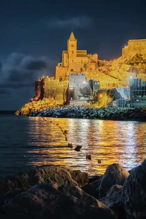 Framed Print : Church of Portovenere during the event of the Madonna Bianca, municipality of Portovenere, La Spezia province, Liguria, Italy