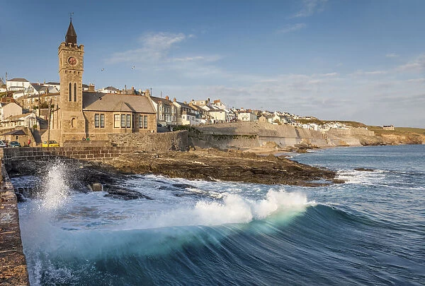 Church on the quayside in Porthleven, Cornwall, England