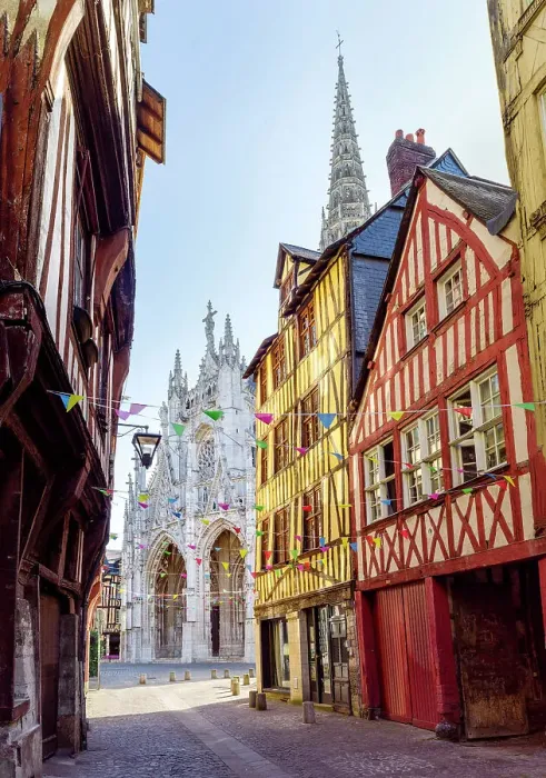 Framed Print : Church of Saint Maclou, Rouen, Seine-Maritime, Normandy, France Framed Print : Church of Saint Maclou, Rouen, Seine-Maritime, Normandy, France