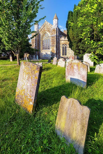 Church of Saint Mary in Rye at sunset, Rye, Rother, East Sussex, England, United Kingdom