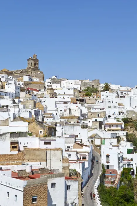 Framed Print : Church of San Pedro surounded by a tapestry of whitewashed houses, Arcos De la Fontera Framed Print : Church of San Pedro surounded by a tapestry of whitewashed houses, Arcos De la Fontera