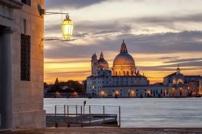 Framed Print : Church of Santa Maria della Salute from San Giorgio Maggiore island at dusk, Venice, Veneto, Italy Framed Print : Church of Santa Maria della Salute from San Giorgio Maggiore island at dusk, Venice, Veneto, Italy