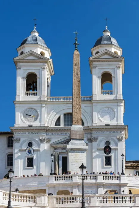Framed Print : The church of the Santissima Trinita dei Monti, Rome, Lazio, Italy