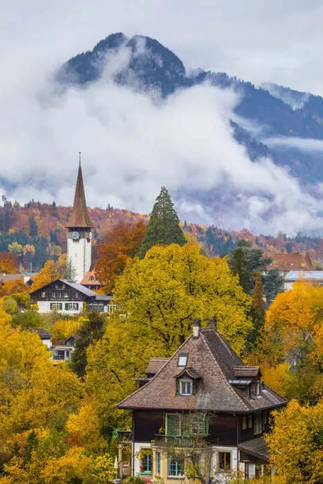 Framed Print : Church in Speiz, Berner Oberland, Switzerland