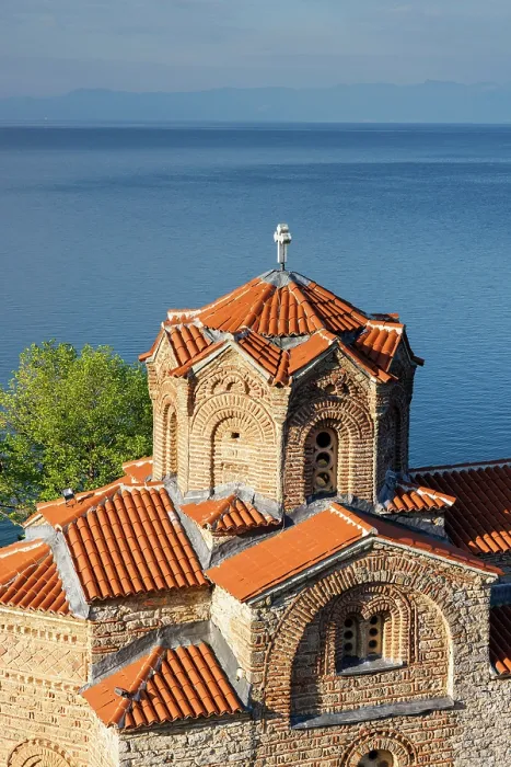 Framed Print : Church of St John at Kaneo, Lake Ohrid, Ohrid, North Macedonia