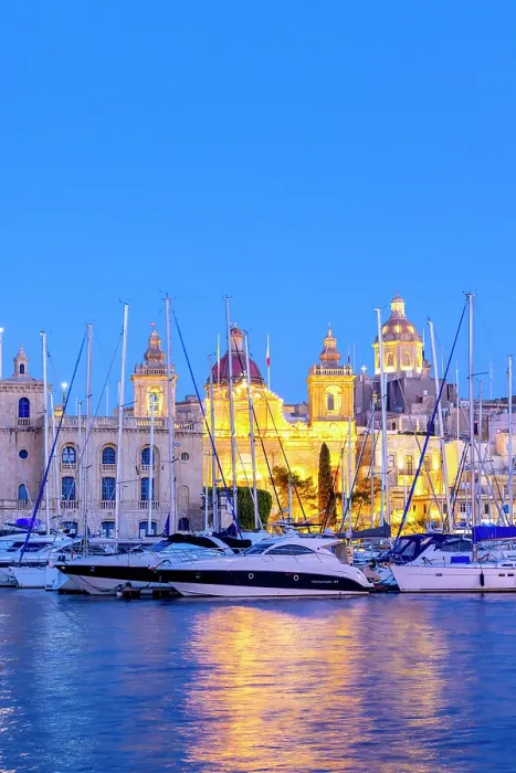 Framed Print : Church of St. Lawrence and Malta Maritime Museum at Dusk, Birgu, Malta, Southern Europe Framed Print : Church of St. Lawrence and Malta Maritime Museum at Dusk, Birgu, Malta, Southern Europe