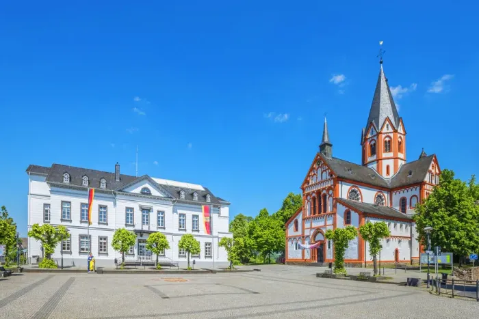 Framed Print : Church St. Peter with city hall, Sinzig, Rhine valley, Eifel, Rhineland-Palatinate Framed Print : Church St. Peter with city hall, Sinzig, Rhine valley, Eifel, Rhineland-Palatinate