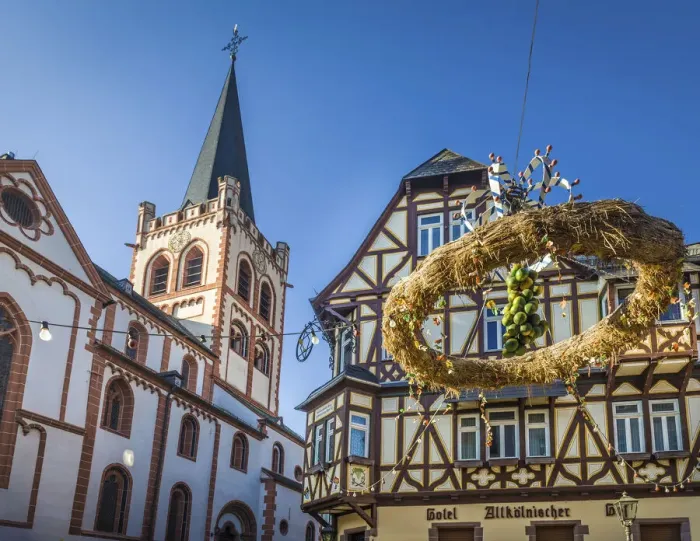 Framed Print : Church of St. Peter and old town of Bacherach, Middle Rhine Valley, Rhineland-Palatinate Framed Print : Church of St. Peter and old town of Bacherach, Middle Rhine Valley, Rhineland-Palatinate