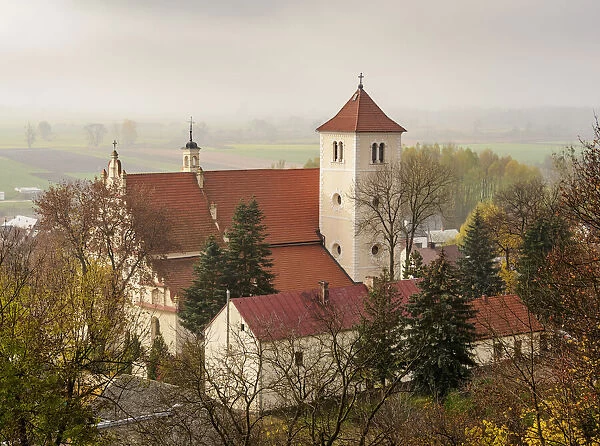 Church of St. Stanislaus and St. Margaret, elevated view, Janowiec, Lublin Voivodeship