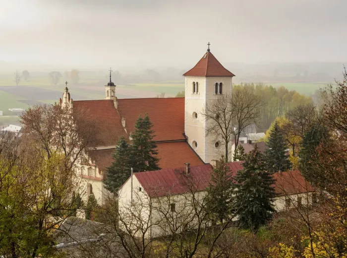 Framed Print : Church of St. Stanislaus and St. Margaret, elevated view, Janowiec, Lublin Voivodeship Framed Print : Church of St. Stanislaus and St. Margaret, elevated view, Janowiec, Lublin Voivodeship