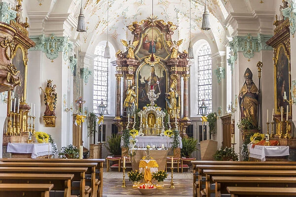 Church of St. Valentin in Marzoll near Bad Reichenhall, Upper Bavaria, Bavaria, Germany