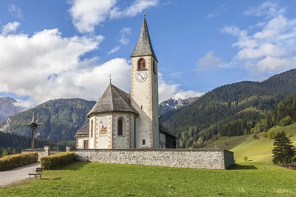 Church of St. Vitus in the Braies Valley, South Tyrol, Italy
