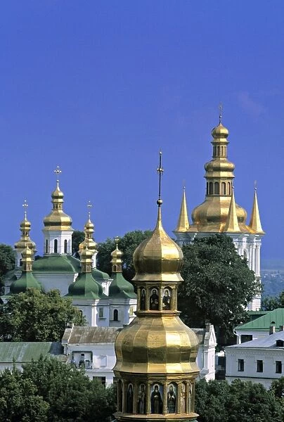 Church towers, Kyiv-Pechersk Lavra, Kiev, Ukraine