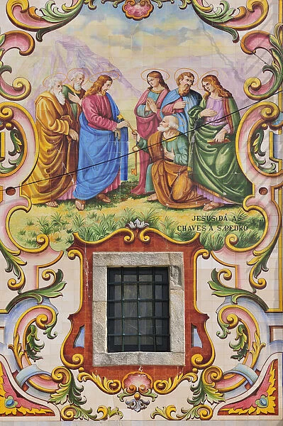 Church in Valega, Ovar. Tiles from Aleluia atelier, Aveiro (1960). Portugal