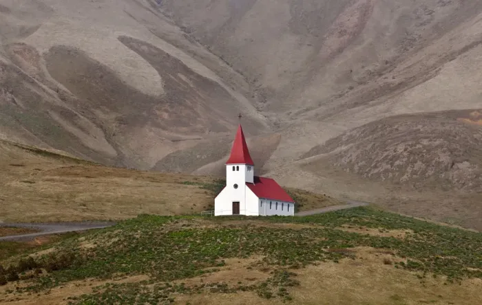 Framed Print : Church in Vik, Iceland