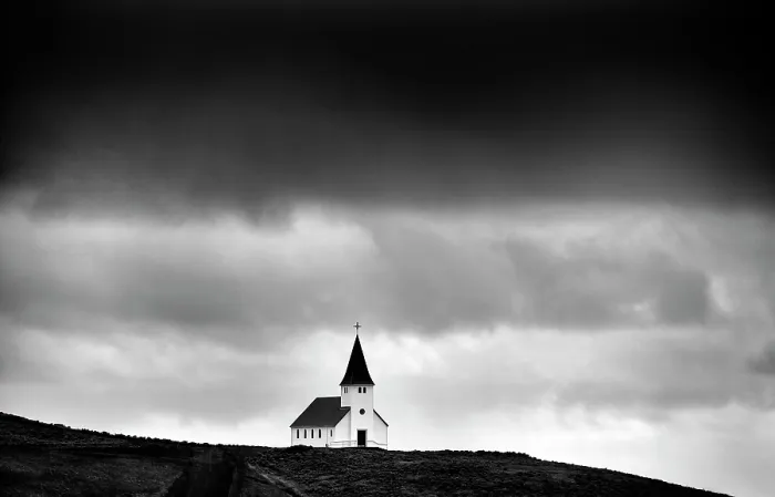 Framed Print : Church at Vik y Myrdal, South Iceland Framed Print : Church at Vik y Myrdal, South Iceland