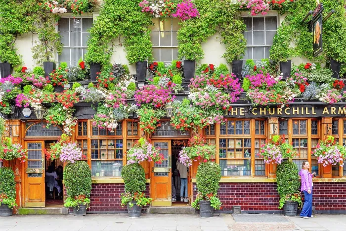 Framed Print : Churchill Arms Pub, Notting Hill, London, England Framed Print : Churchill Arms Pub, Notting Hill, London, England