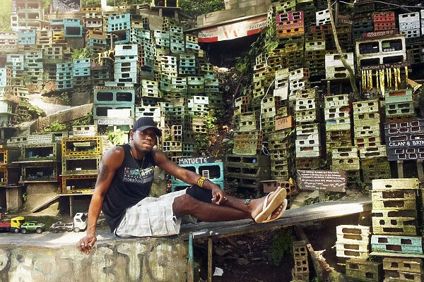 Cilan Oliveira at the Morrinho model favela project in Laranjeiras, Rio de Janeiro city