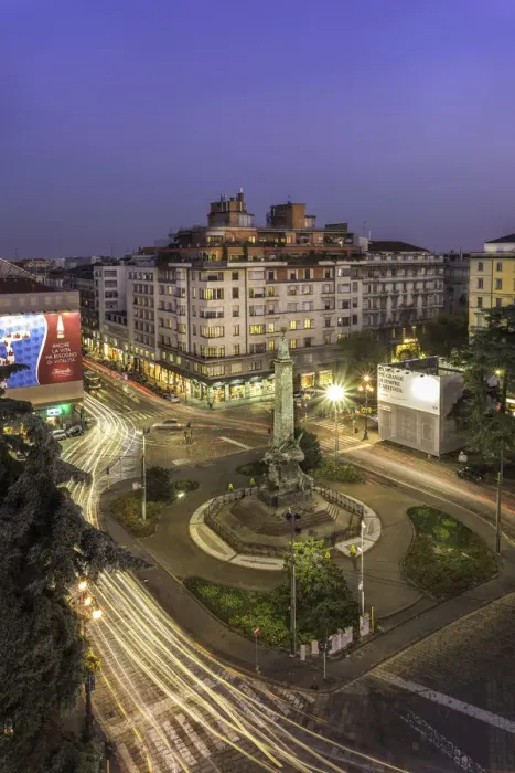 Framed Print : Cinque Giornate Square, Milan, Lombardy. The frenetic traffic in Milan after the sunsets Framed Print : Cinque Giornate Square, Milan, Lombardy. The frenetic traffic in Milan after the sunsets