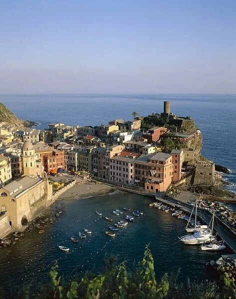 Cinque Terre  /  Coastal View & Village, Vernazza, Liguria, Italy