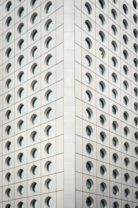 Framed Print : Circular windows, exterior of Jardine House, formerly known as Connaught Centre, Central Framed Print : Circular windows, exterior of Jardine House, formerly known as Connaught Centre, Central