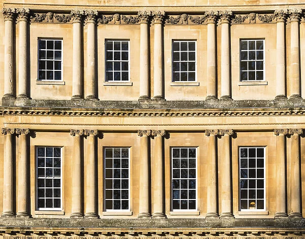 The Circus, a historic ring of large townhouses in Bath, Somerset, England