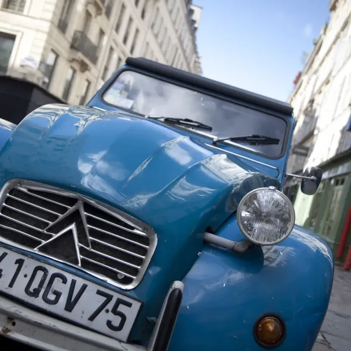Framed Print : Citroen 2CV car, Paris, France Framed Print : Citroen 2CV car, Paris, France
