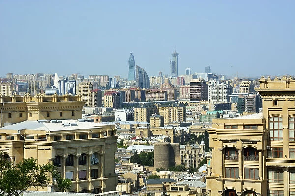 The city center of Baku, Azerbaijan