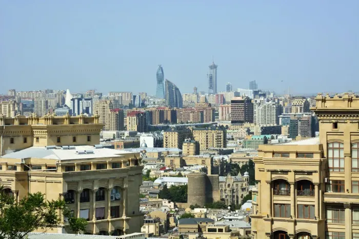 Framed Print : The city center of Baku, Azerbaijan Framed Print : The city center of Baku, Azerbaijan