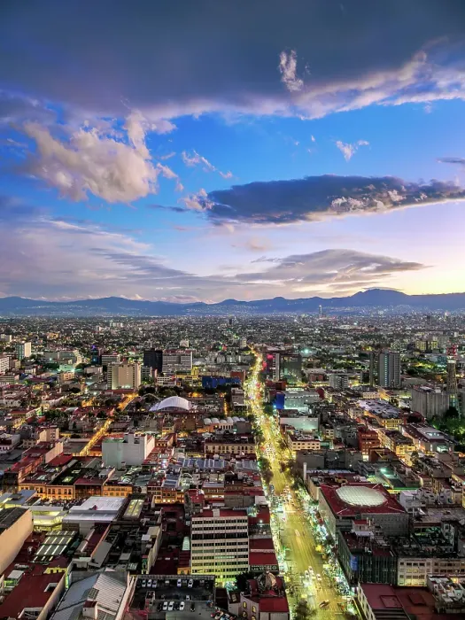 Framed Print : City Centre Skyline at dusk, elevated view, Mexico City, Mexico Framed Print : City Centre Skyline at dusk, elevated view, Mexico City, Mexico