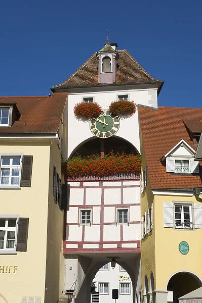 City Gate of Meersburg, Lake Constance, Baden-Wuerttemberg, Germany