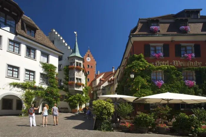Framed Print : City Gate in Meersburg, Lake Constance, Baden-Wuerttemberg, Germany