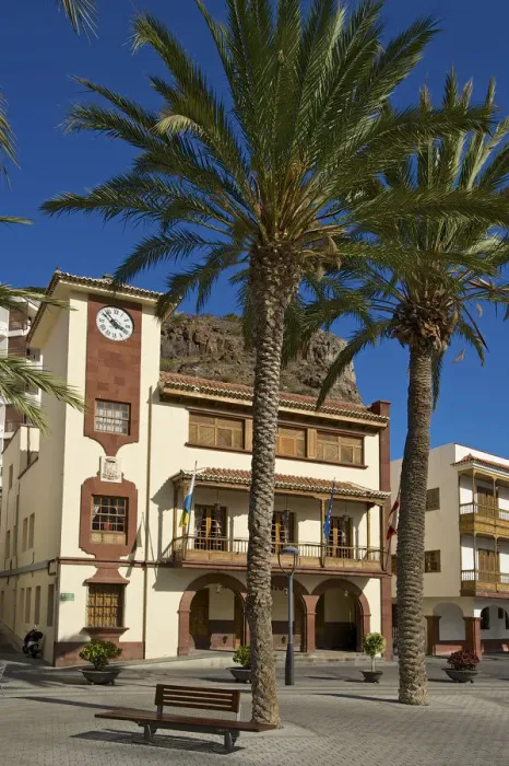 Framed Print : City Hall at Plaza de las Americas, San Sebastian, La Gomera, Canary Islands, Spain Framed Print : City Hall at Plaza de las Americas, San Sebastian, La Gomera, Canary Islands, Spain