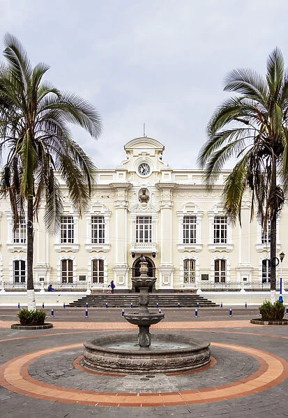 City Hall, Simon Bolivar Park, Otavalo, Imbabura Province, Ecuador