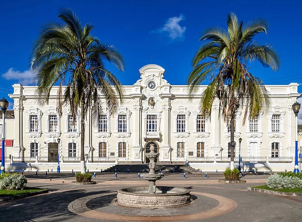 City Hall, Simon Bolivar Park, Otavalo, Imbabura Province, Ecuador