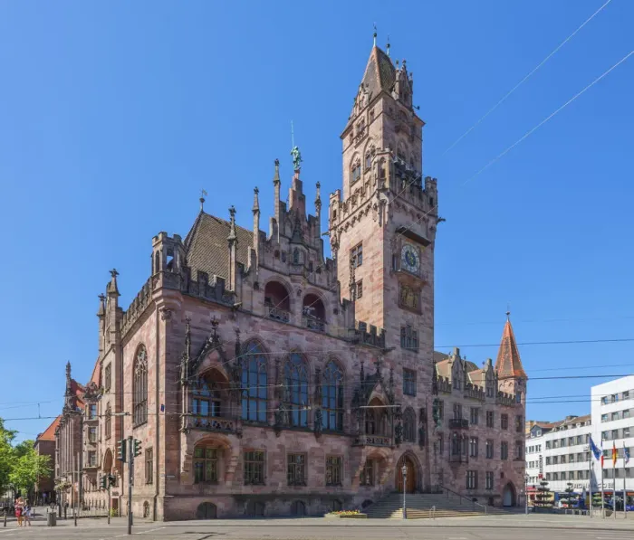 Framed Print : City hall St. Johann, Saarbrucken, Saarland, Germany Framed Print : City hall St. Johann, Saarbrucken, Saarland, Germany