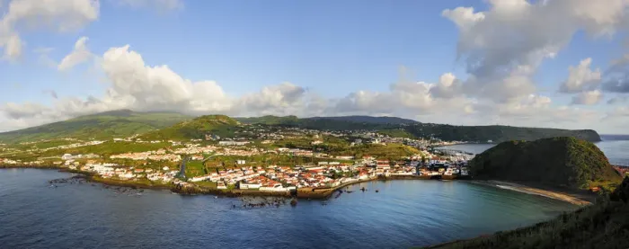 Framed Print : The city of Horta and the Porto Pim district. Faial, Azores islands, Portugal Framed Print : The city of Horta and the Porto Pim district. Faial, Azores islands, Portugal