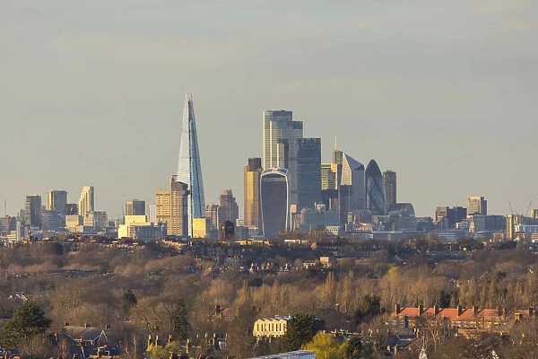 City of London from Crystal Palace, England, UK