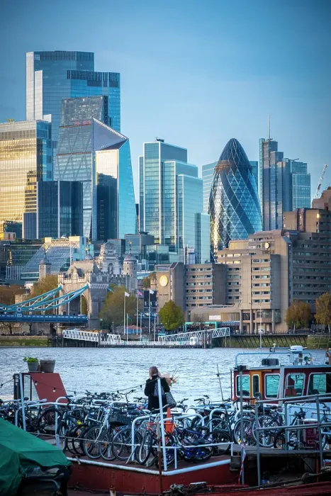 Framed Print : City of London & River Thames, London, England, UK