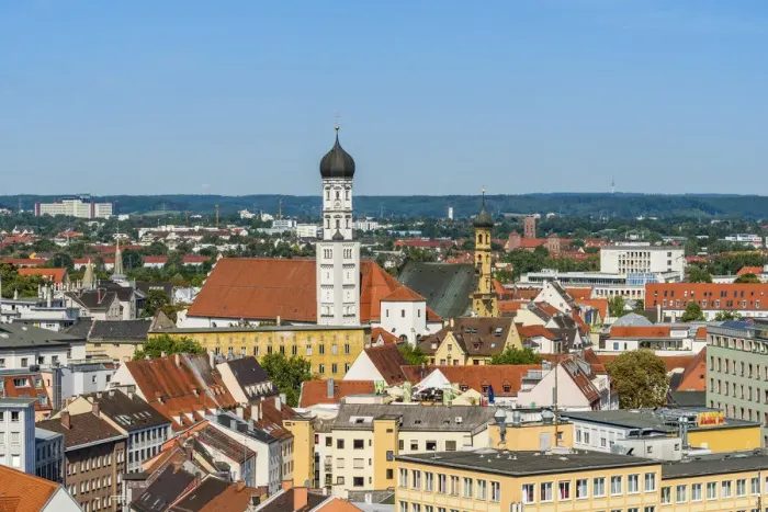 Framed Print : City skyline, Augsburg, Bavaria, Germany Framed Print : City skyline, Augsburg, Bavaria, Germany