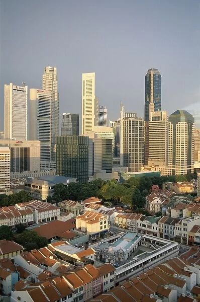 City Skyline & Chinatown Rooftops, Singapore