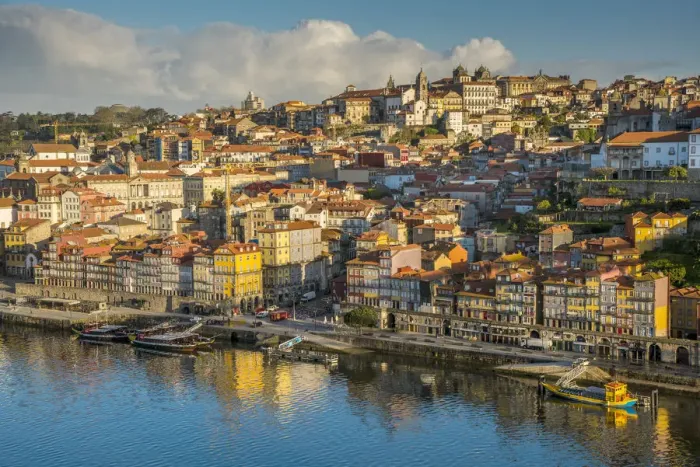 Framed Print : City skyline with Douro river, Porto, Portugal Framed Print : City skyline with Douro river, Porto, Portugal