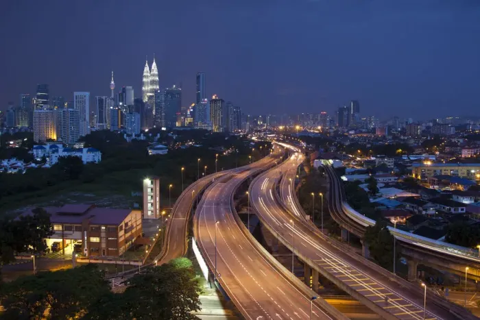 Framed Print : City skyline and Highway, Kuala Lumpur, Malaysia Framed Print : City skyline and Highway, Kuala Lumpur, Malaysia