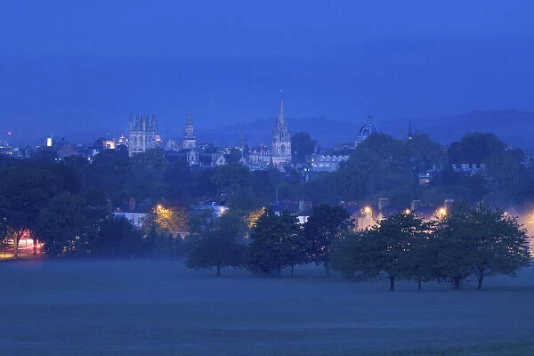 City skyline of Oxford, Oxfordshire, England, UK