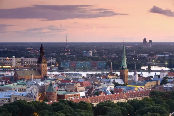 Framed Print : City Skyline, Riga, Latvia Framed Print : City Skyline, Riga, Latvia