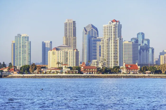 Framed Print : City skyline, San Diego, California, USA Framed Print : City skyline, San Diego, California, USA