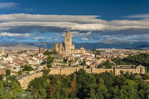 City skyline, Segovia, Castile and Leon, Spain