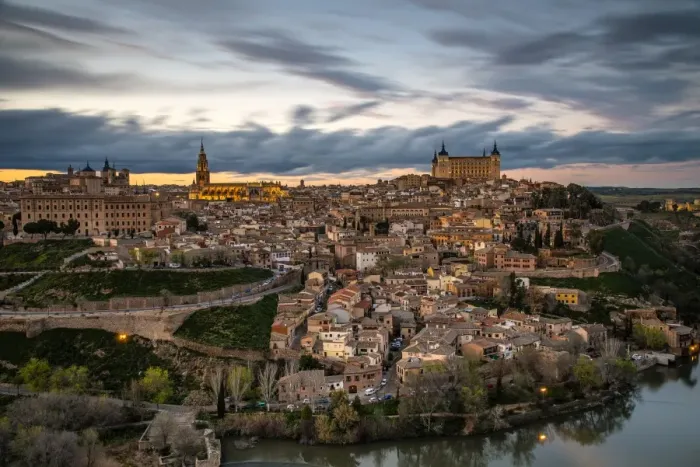 Framed Print : City skyline at sunset, Toledo, Castile La Mancha, Spain Framed Print : City skyline at sunset, Toledo, Castile La Mancha, Spain