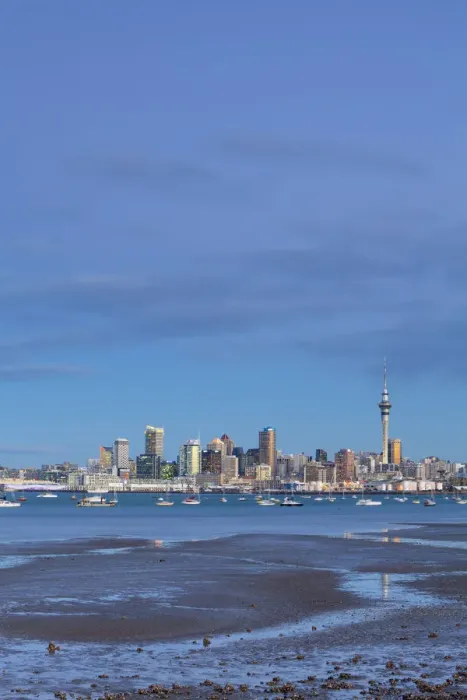 Framed Print : City skyline & Waitemata Harbour, Auckland, Northland, North Island, New Zealand Framed Print : City skyline & Waitemata Harbour, Auckland, Northland, North Island, New Zealand